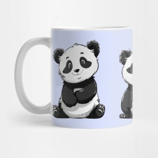 Three Cute Panda Bears Mug